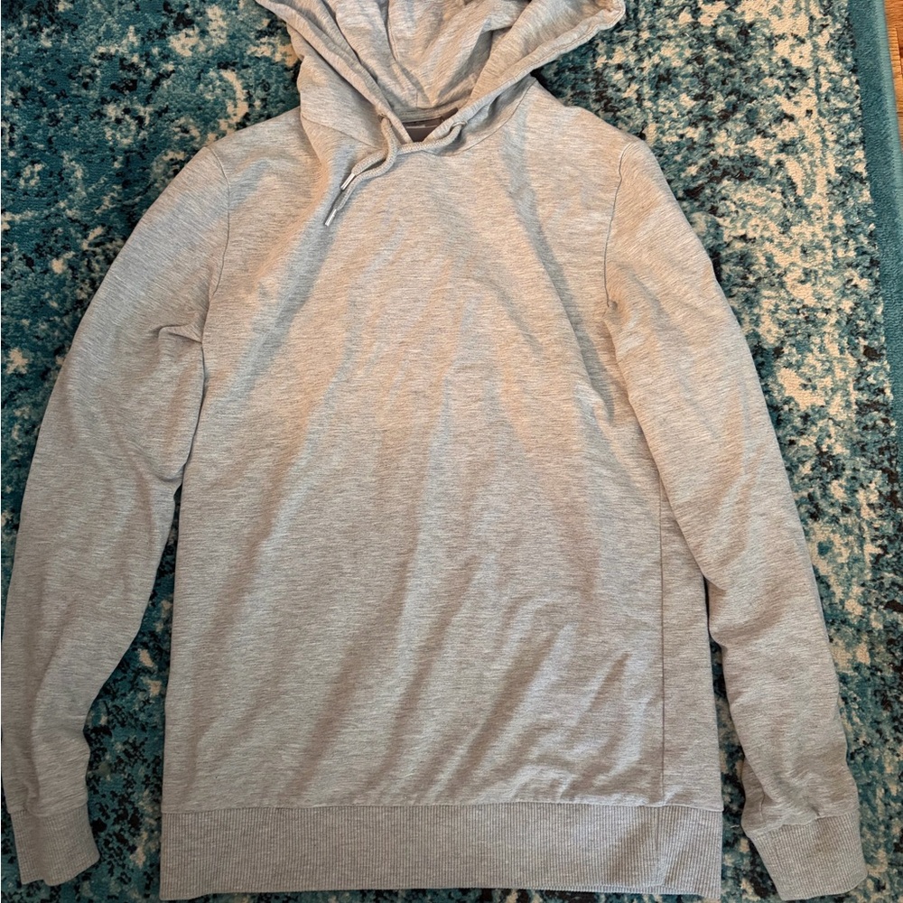 Light Gray Hooded Pullover Sweatshirt